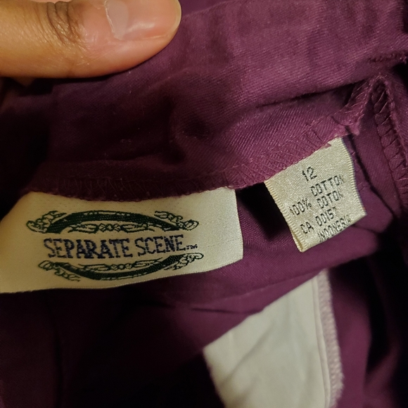 🔴 High-waisted purple pants - Picture 3 of 3